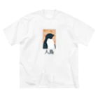 あかぺんぎんの和風_PENGUIN ビッグシルエットTシャツ