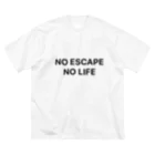 謎はないけど謎解き好きのお店のNO ESCAPE, NO LIFE（黒文字シンプル大） Big T-Shirt