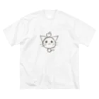 ほわうさのこぼねこ(りんご) ビッグシルエットTシャツ