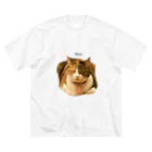 猫カフェ ぶぅたんグッズショップの仏のような寝顔のトコちゃん ビッグシルエットTシャツ