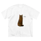 猫カフェ ぶぅたんグッズショップのおすましキトくん ビッグシルエットTシャツ