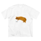 猫カフェ ぶぅたんグッズショップのあざといタビくん ビッグシルエットTシャツ