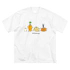 わたわたぽぽぽのWe are curry(カラー) ビッグシルエットTシャツ