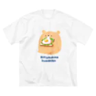 Kawakami Saoriのにちようびのくまさん  ハムエッグトースト ビッグシルエットTシャツ