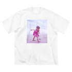 aoitravelのハワイの女の子 ビッグシルエットTシャツ