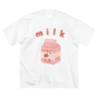 ひるね本箱　Hirune Honbako のいちごミルク Big T-Shirt