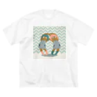 ワシキタチナツ|Illustrationのふたごコーデ ビッグシルエットTシャツ