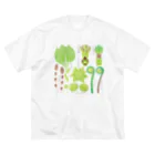 saito_yoko_illustrationの山の幸＿山菜Ver.ビッグシルエットTシャツ Big T-Shirt