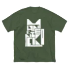 1110graphicsのMANEKINEKO / 招き猫 ビッグシルエットTシャツ