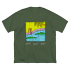 Futakawa Mayuのグッズショップのpool ワニ 白文字 Big T-Shirt