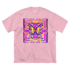 ✨🌈✨ユラクラカン🇯🇵 ✨🌈✨の✨🌈Metamorphose butterfly ✨🌈 蝶　レトロ調 ビッグシルエットTシャツ