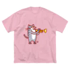 otoshimono-music shopのどや猫楽団・トランペット（下手入場） ビッグシルエットTシャツ