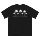 ハワイスタイルクラブの〔Back Print〕 Palm tree ビッグシルエットTシャツ