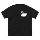 三遊亭白鳥 オフィシャルショップのビック白鳥紋ベーシック ビッグシルエットTシャツ