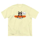 キッズモード某のホットドッグテリア ビッグシルエットTシャツ