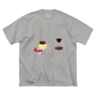 mifの物想いプリンネ🍮☕️ ビッグシルエットTシャツ