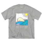 Futakawa Mayuのグッズショップのpool シロクマ 白文字 ビッグシルエットTシャツ