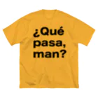 TシャツジャパンSUZURI店🇯🇵の¿Qué pasa,man?（ケパサメン）黒文字 Big T-Shirt