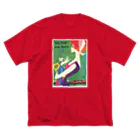 YS VINTAGE WORKSのドイツ国鉄 DB レディー２　日傘 ビッグシルエットTシャツ