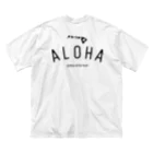 ハワイスタイルクラブの〔Back Print〕 ALOHA ISLANDS BLK LOGO ビッグシルエットTシャツ