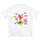 Ryuthirdの猫ライフ(ペンキ) ビッグシルエットTシャツ