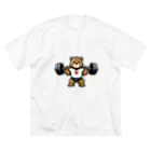 筋トレＭEMOの脚トレから逃げない筋トレMemoクマさんTシャツ Big T-Shirt