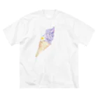 mayapatternのプルメリア付きアイス ビッグシルエットTシャツ