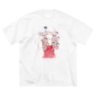 mayapatternの花を摘む ビッグシルエットTシャツ