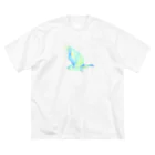 mayapatternの青い鳥 ビッグシルエットTシャツ