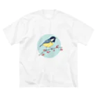 Nellyhime のアートのベリーと鳥 (Great Tit) Big T-Shirt