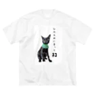 nekoinuitachi-kaori保護猫 TNRなどのひかえめに言ってねこ ビッグシルエットTシャツ