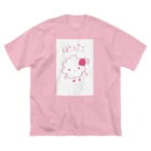 ぽぷこんふぁくとりーのぽぷこ ビッグシルエットTシャツ