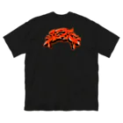 BIKE LABORIOUS HOMIESのBIKE LABORIOUS HOMIES 乗又死　magma red Big T-Shirt