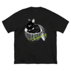 VtuberたみーSUZURISHOPの『うな丼』ビッグシルエットTシャツ(黒) Big T-Shirt