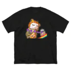 縁起物屋 -ええもんや-のナニワのまねき猫 『オバチャーン』 ビッグシルエットTシャツ