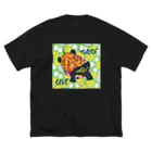 316(MIHIRO)の子亀のクサガメちゃん カラフル ビッグシルエットTシャツ