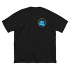 BIKE LABORIOUS HOMIESのBIKE LABORIOUS HOMIES 乗又死 Aqua Blue Big T-Shirt