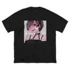 ALCOHOLICの丸めがねちゃん Big T-Shirt