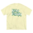 Kicks FamのKicks Family-green ビッグシルエットTシャツ