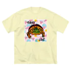 316(MIHIRO)のアカセスジガメちゃん カラフル ビッグシルエットTシャツ