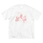 ririgirlshop♡のpeach big - Tshirt [riri girl - pink] Big T-Shirt