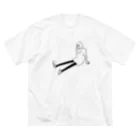 AliviostaのGirl ガール #5 穴 イラスト ビッグシルエットTシャツ