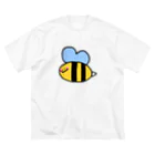 LoveAmooNのへんてこキャラクター はちさんの『びー』🐝💗 ビッグシルエットTシャツ