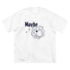 ワン太フルのTシャツ屋さんのライオン君 Maybe 黒 Big T-Shirt