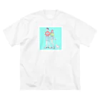 お花犬屋さんのぼーいがーる ビッグシルエットTシャツ