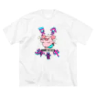 キテルグママの目指せマチョマル(豚猪) ビッグシルエットTシャツ