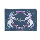 Fanfleecyのunicorn(navy) ブランケット