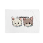 チャリティーグッズ-犬専門デザインのチワワ-ホワイト・クリーム&チョコタン「I♡CHIHUAHUA」 Blanket