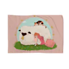 内海　憂　女の子と優しい動物さん達の癒しの羊さんと女の子 Blanket