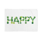 junichi-goodsのバルーン文字「HAPPY」（緑色系） ブランケット